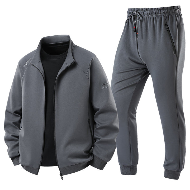 Men's Lightweight Casual Training Suit Set with Zip Jacket, Elastic Waistband & Zip Pockets Mune Fashion