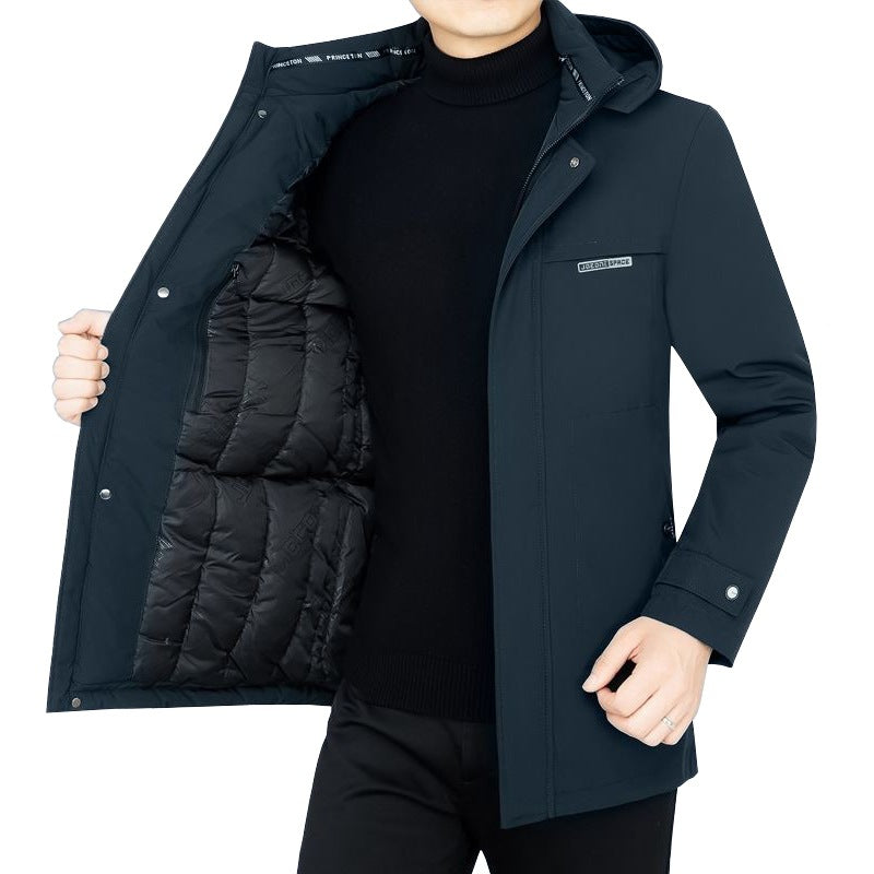 Men's Water-Repellent Functional Coat with Removable Quilted Inner Jacket Mune Fashion