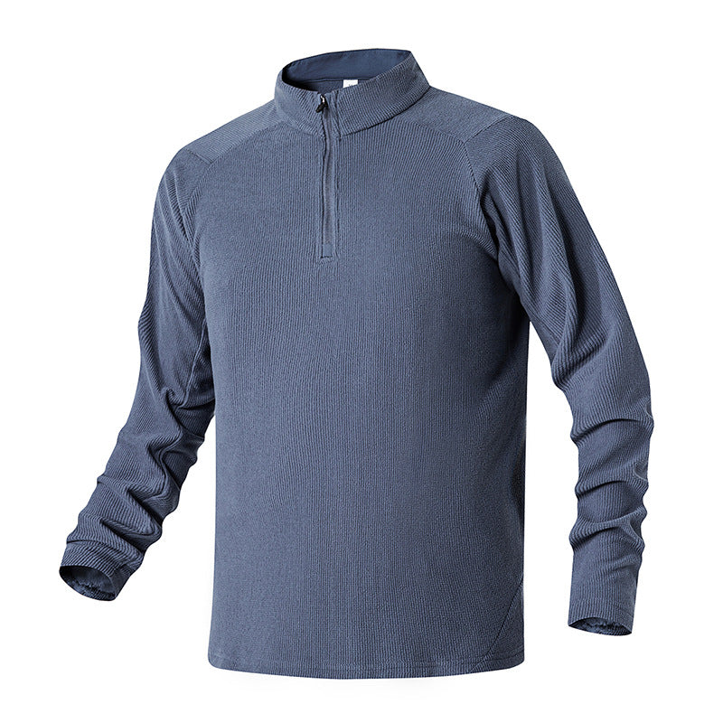 Herren Atmungsaktives Thermo‑Waffelshirt mit Halbzip und Raglanärmeln Mune Fashion