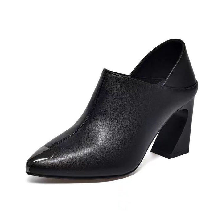 Women Chunky Heel Mules Mune Fashion