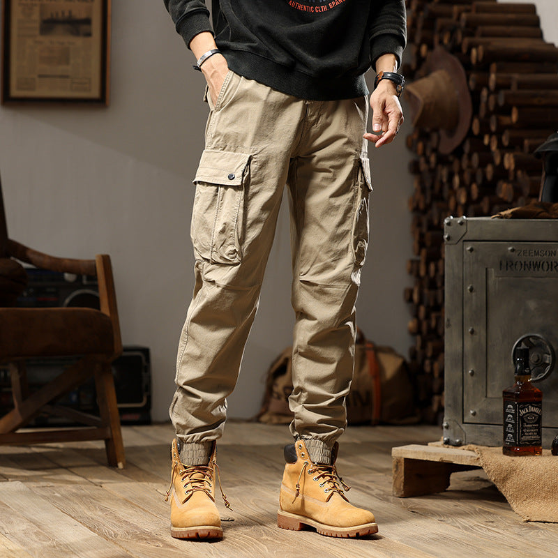 Herren Leichte Cargo-Jogginghose mit elastischem Komfortbund, Taschenorganisation und Reißverschluss‑Knöchel Mune Fashion