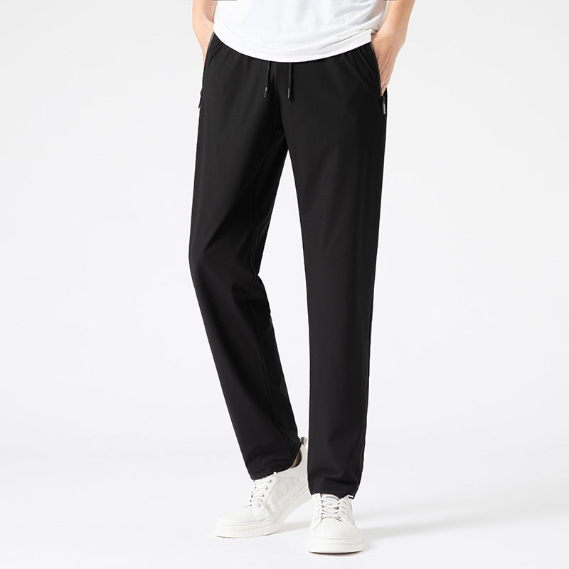 Men's Lightweight Sports Pants with Elastic Waistband and Practical Zip Pockets Mune Fashion