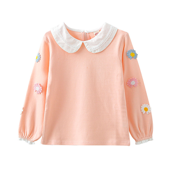 Girls sweatshirt with floral embroidery design Mune Fashion