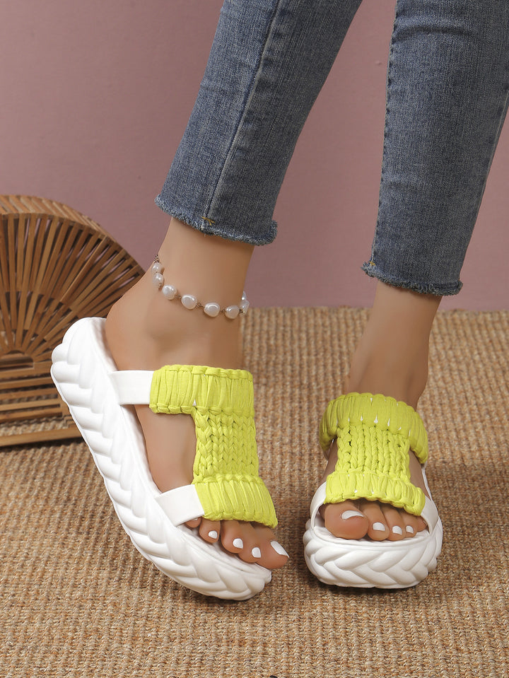 Ladies braided comfort sandals with anatomical wedge sole and padded insole Mune Fashion
