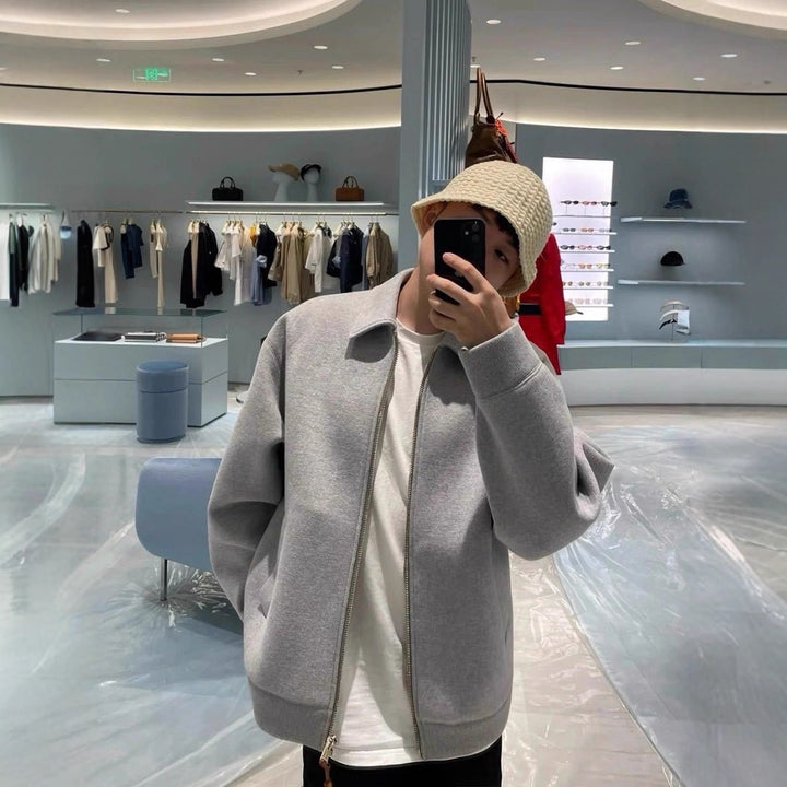 Men's Comfortable Zip-Up Sweat Jacket Mune Fashion