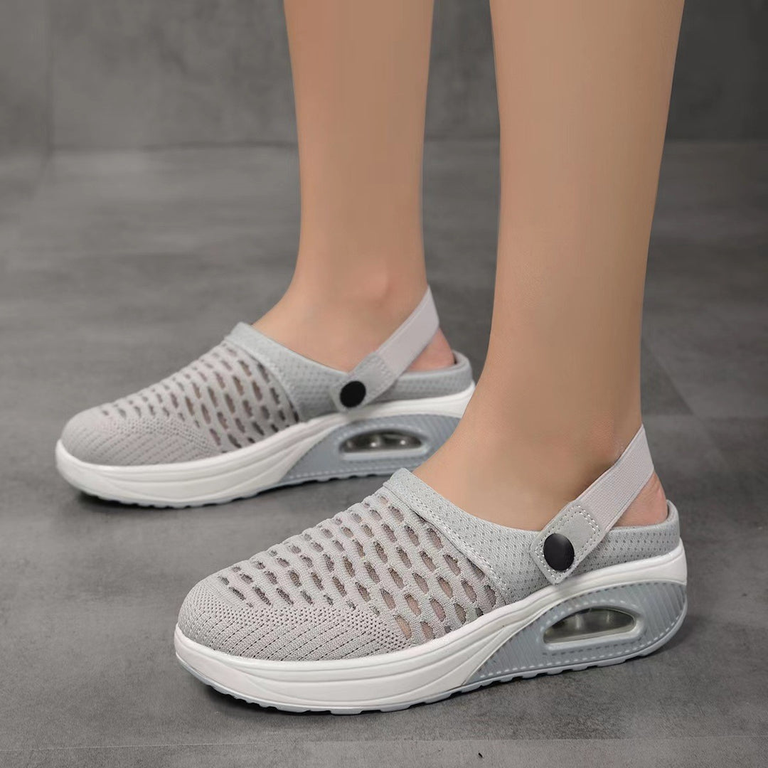 Women's breathable knit slingback sneakers with air cushion sole Mune Fashion