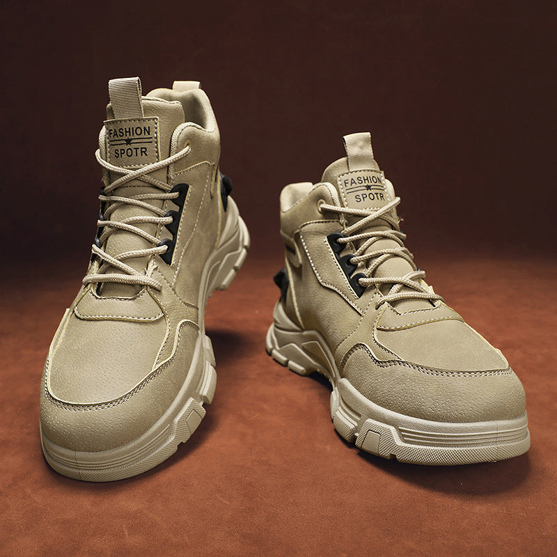 Women's Sporty High-Top Sneakers with Breathable Upper Material and Non-Slip Sole Mune Fashion