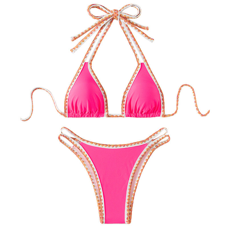 Women Triangle Bikini with decorative straps Mune Fashion