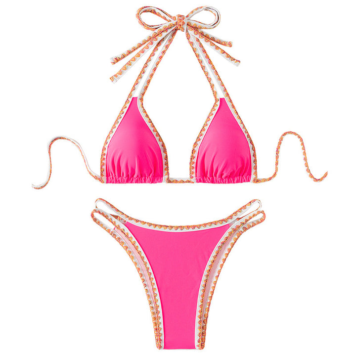 Women Triangle Bikini with decorative straps Mune Fashion