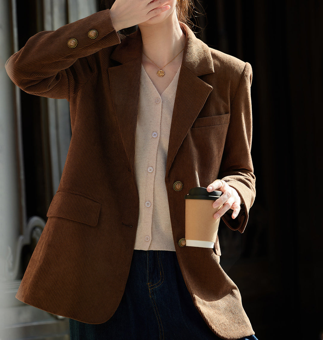 Women's stylish cord blazer Mune Fashion