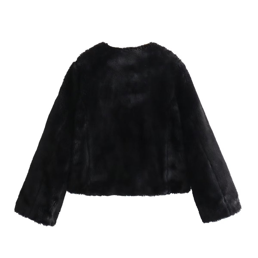 Women's Short Cut Teddy Jacket with Toggle Fastenings and Patch Pockets Mune Fashion