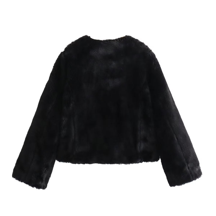Women's Short Cut Teddy Jacket with Toggle Fastenings and Patch Pockets Mune Fashion