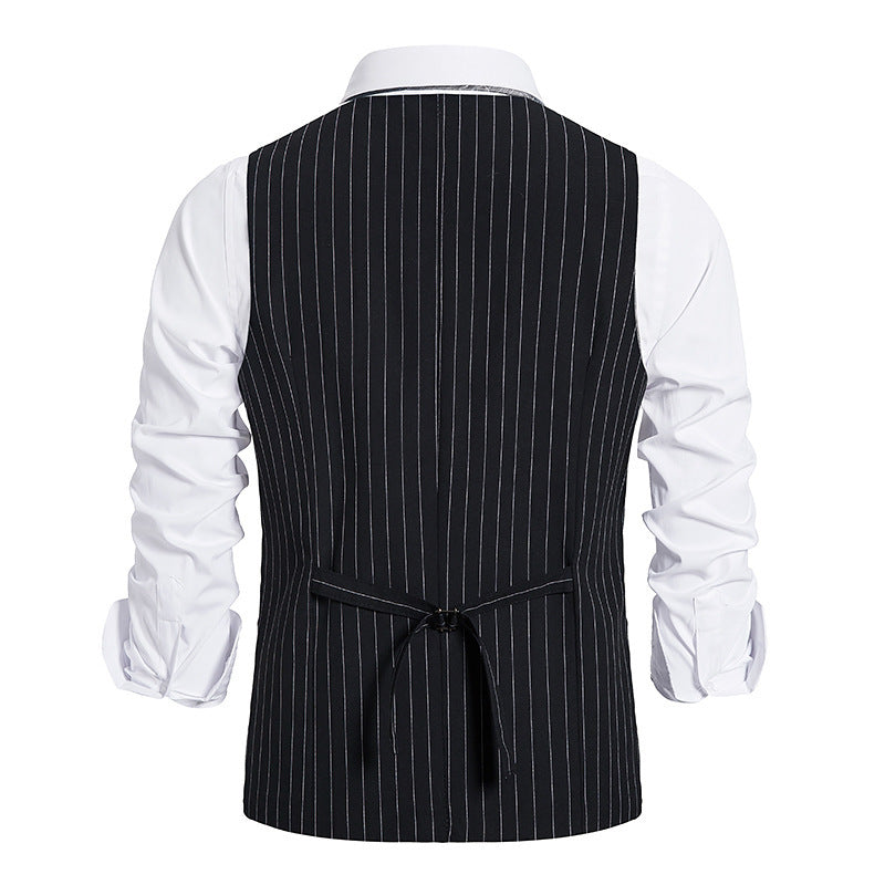 Men's pinstripe business vest with tailored cut Mune Fashion