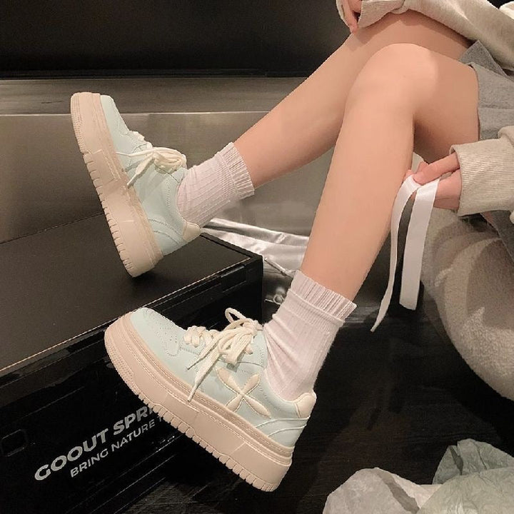 Women's fashion sneakers with extra high platform and breathable surface Mune Fashion