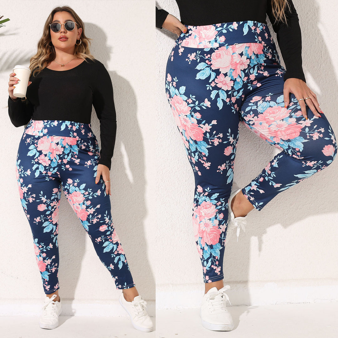 Ladies Flower Leggings Mune Fashion