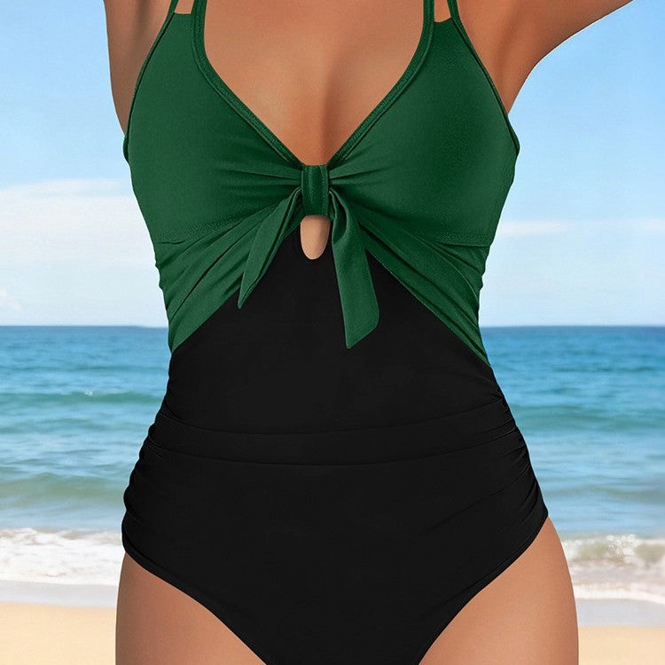 Women's swimsuit with playful knot and stylish polka dot pattern Mune Fashion