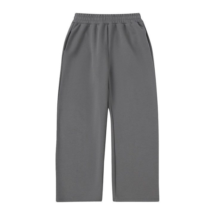 Women's wide cropped lounge pants with elastic waistband and side pockets Mune Fashion