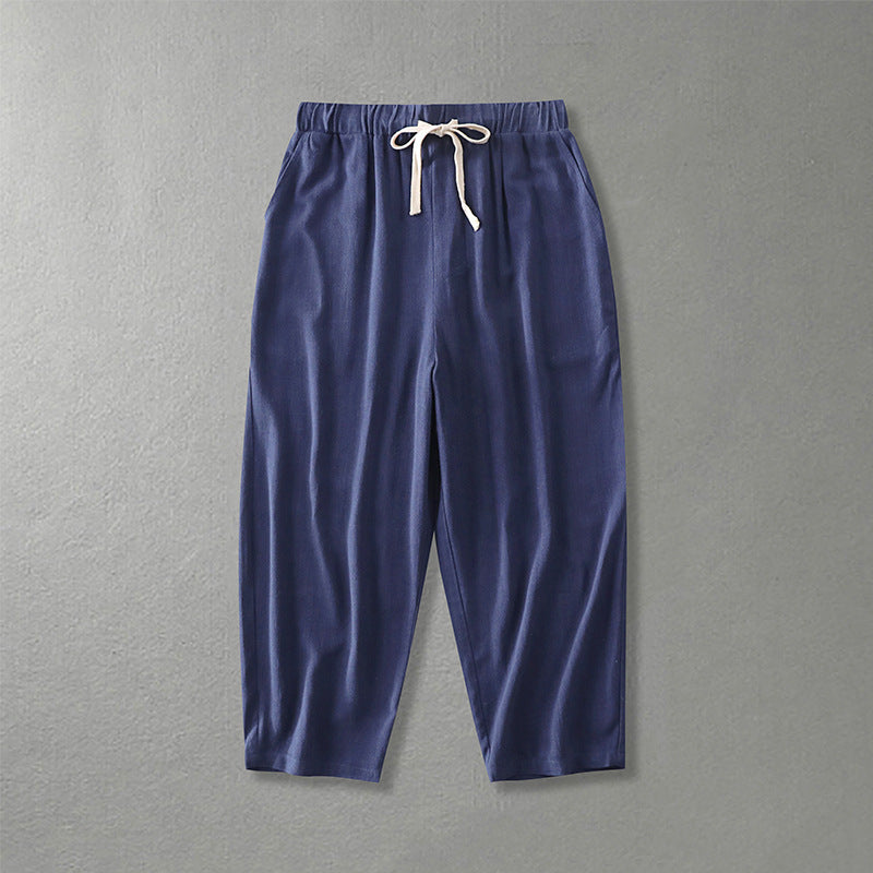 Women's loosely cut leisure pants with elastic waistband and drawstring Mune Fashion