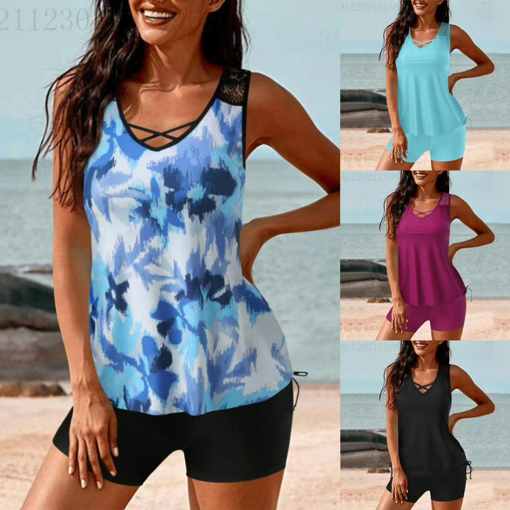 Ladies sporty tankini with shorts Mune Fashion