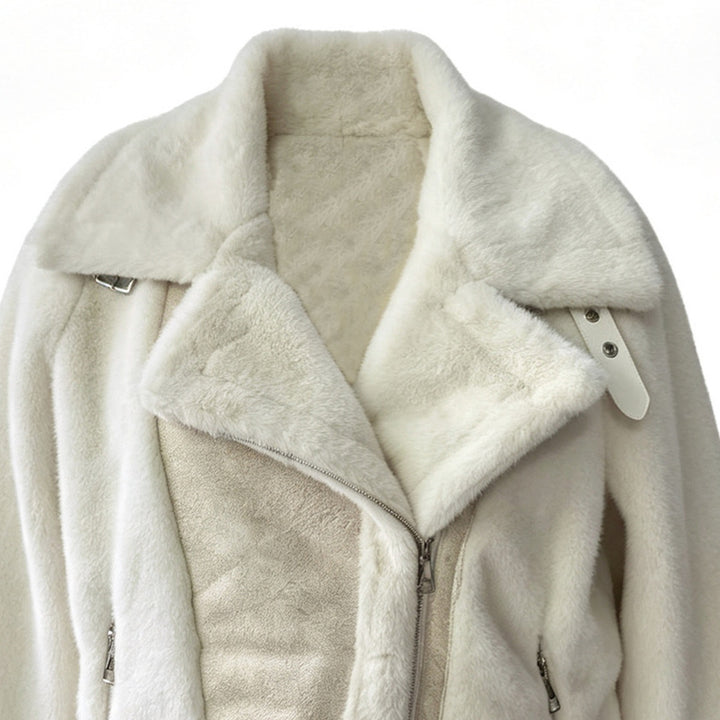 Ladies Elegant and Comfortable Faux Fur Jacket Mune Fashion