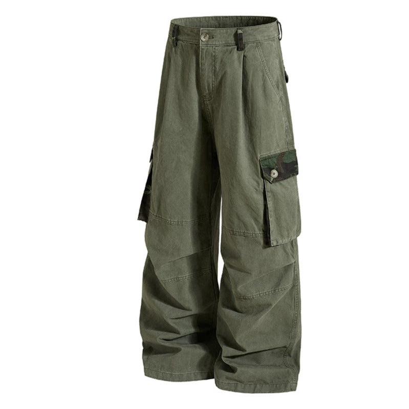 Women's wide cargo pants in utility style with a high waist and generous flap pockets Mune Fashion