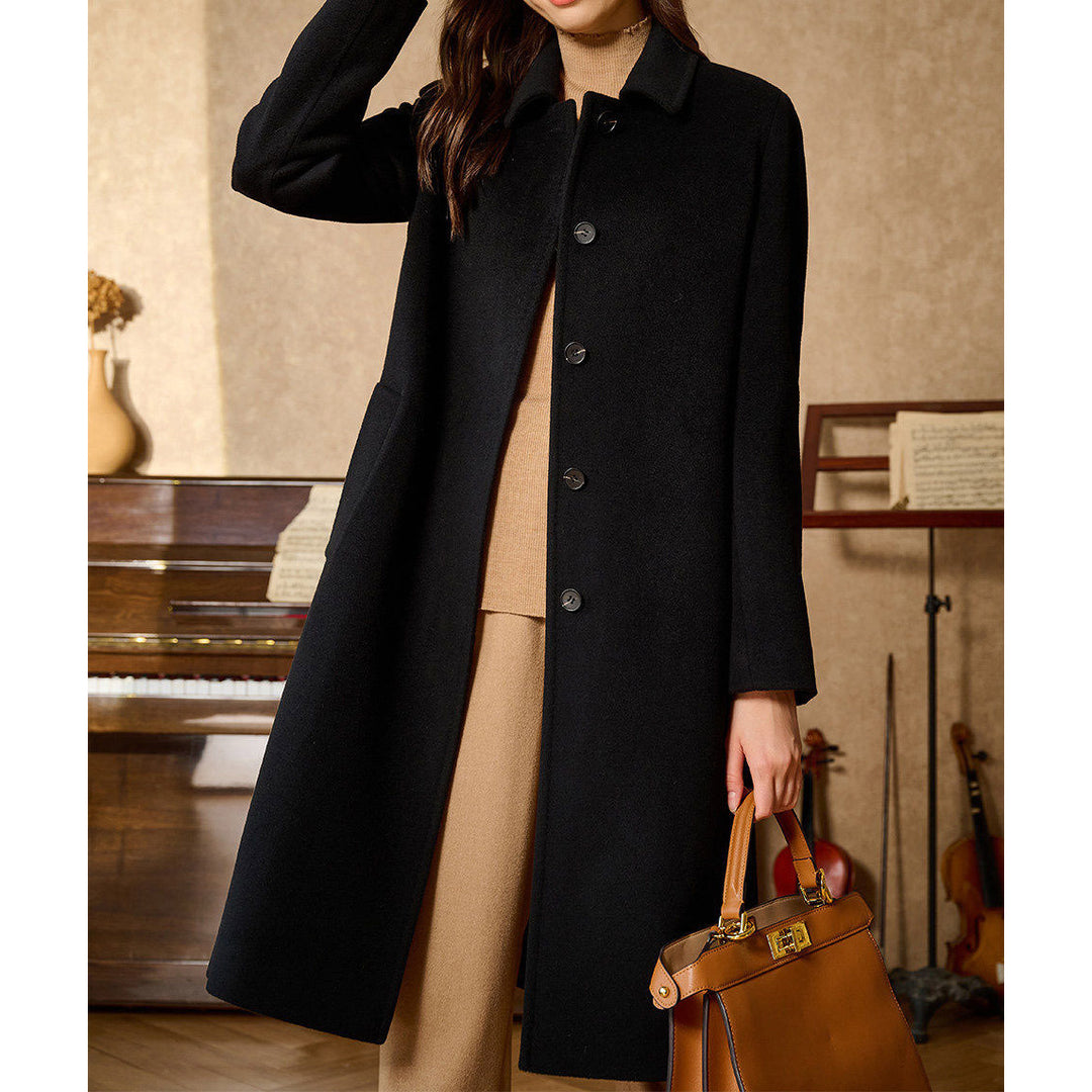 Women's Elegant and Stylish Wool Coat Mune Fashion