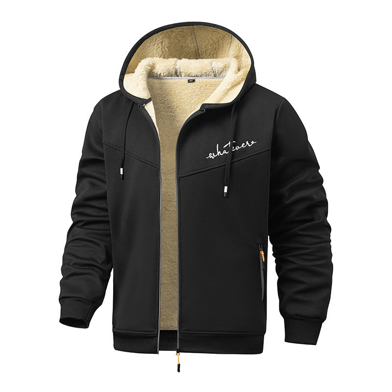 Men's Athletic Fleece Jacket with High Collar Mune Fashion