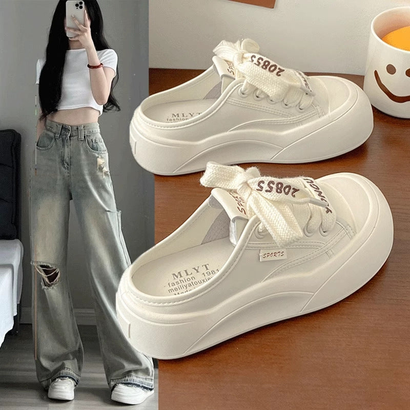 Women's Trendy Platform Sneakers with Flexible Adjustable Lacing System and Breathable Sole Mune Fashion