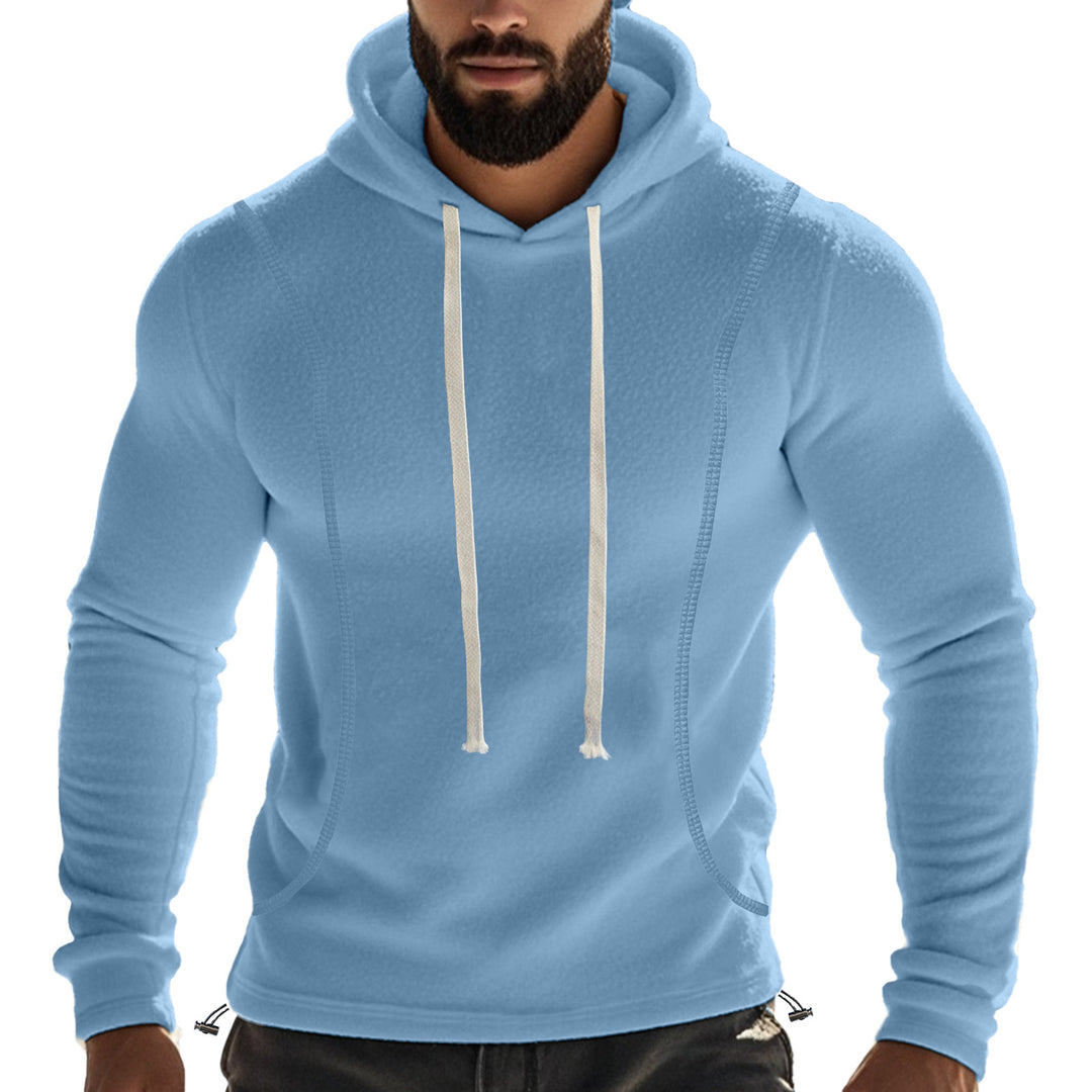 Men's fleece-lined hoodie with flatlock seams, kangaroo pocket, and adjustable drawstring Mune Fashion