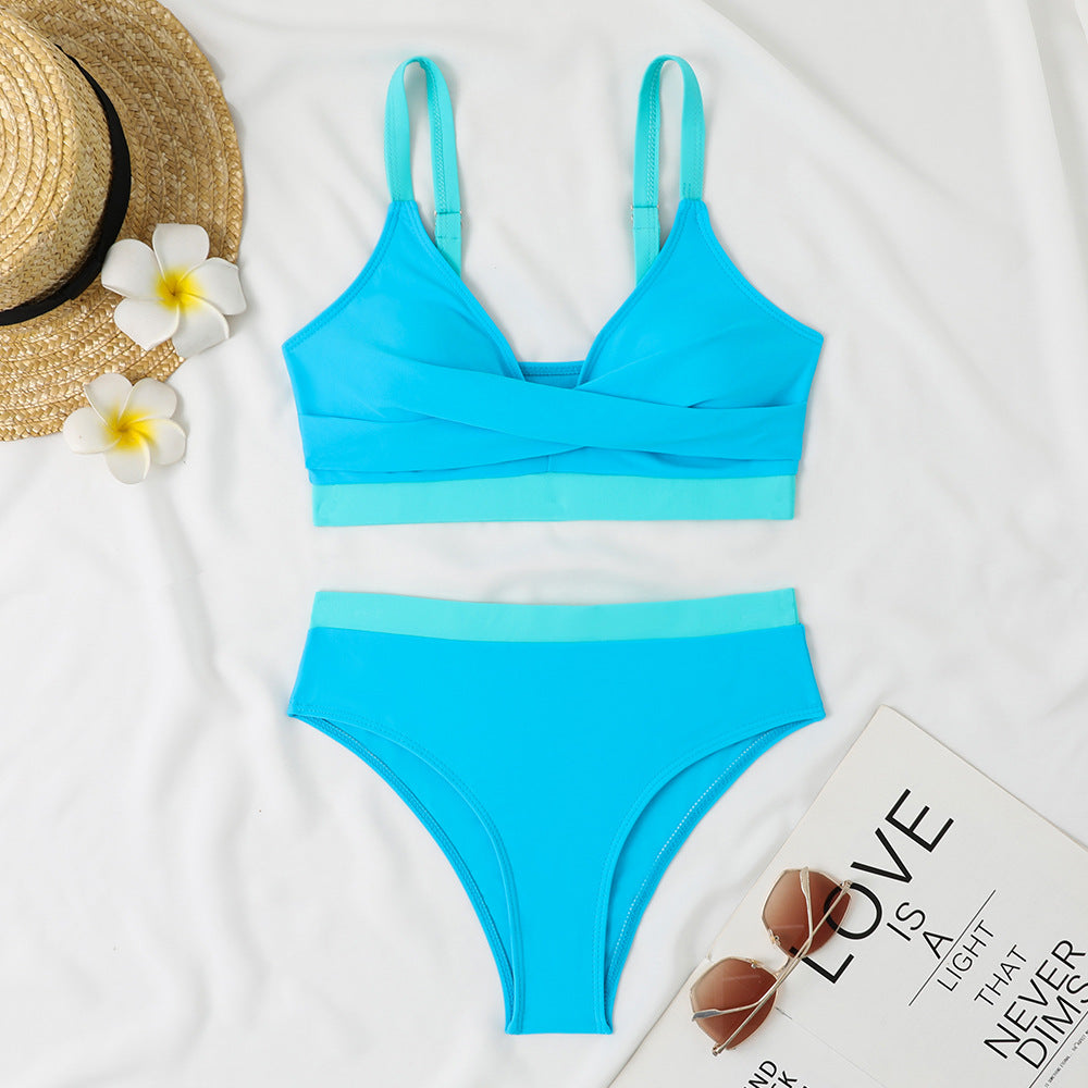 Ladies bikini set with innovative wrap top and high waistband Mune Fashion
