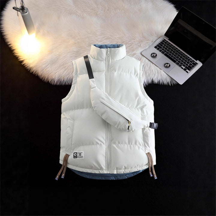 Women's Functional Quilted Vest with High Collar Mune Fashion