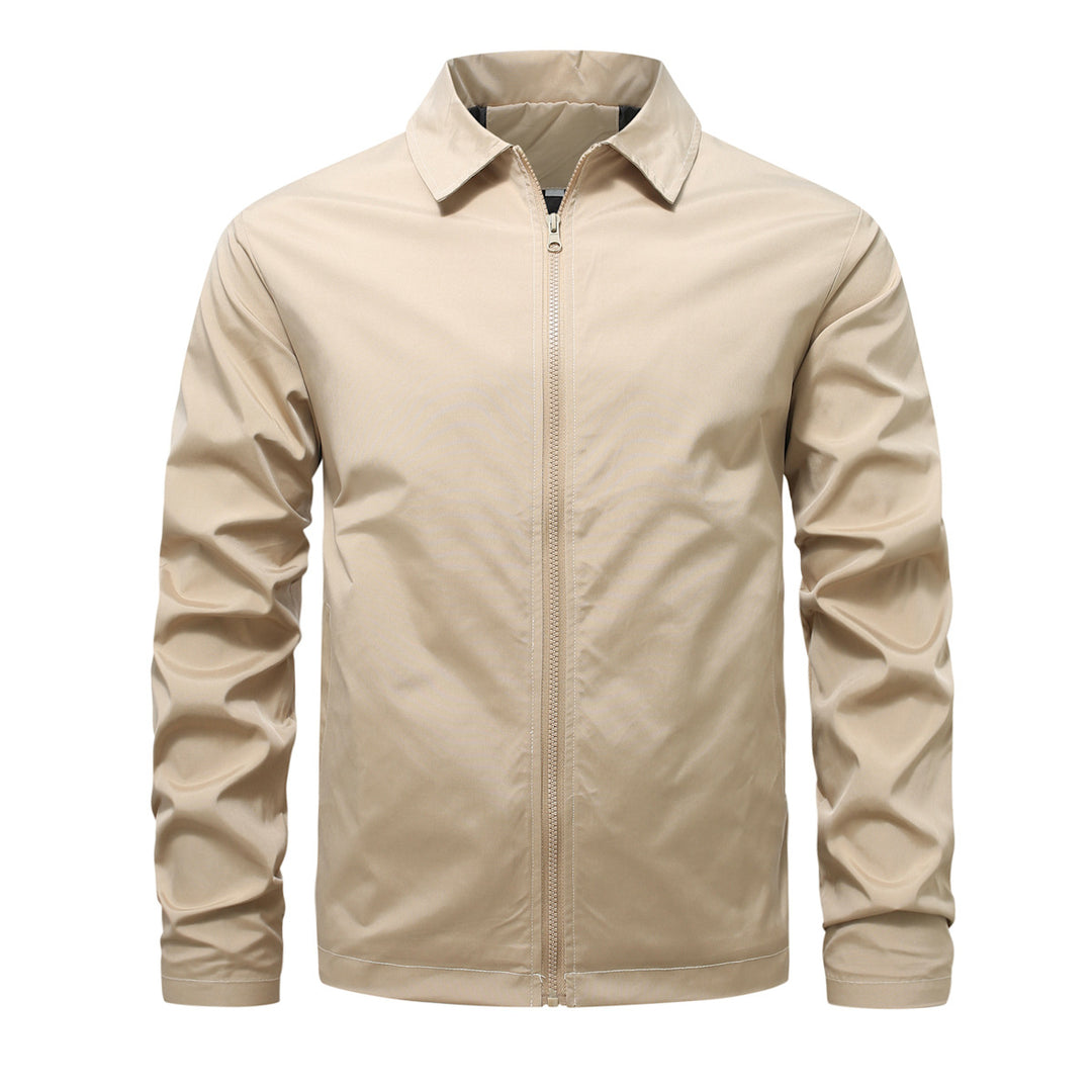 Men's lightweight zip-up jacket with shirt collar windproof functional fabric Mune Fashion