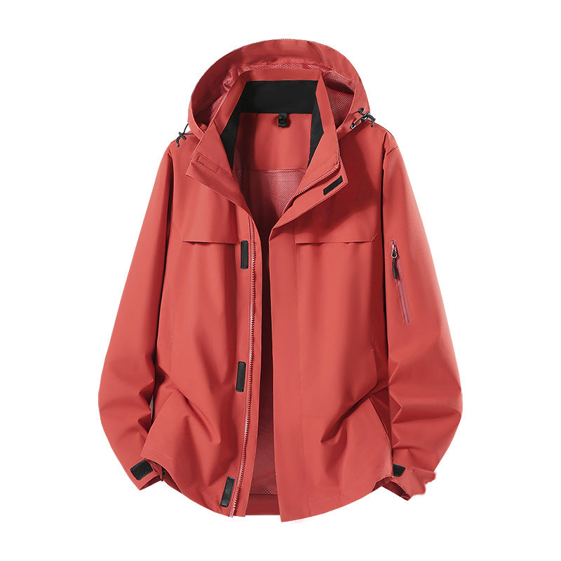 Men's Lightweight Water-Repellent Hooded Softshell Transitional Jacket with Mesh Lining & Utility Pockets Mune Fashion