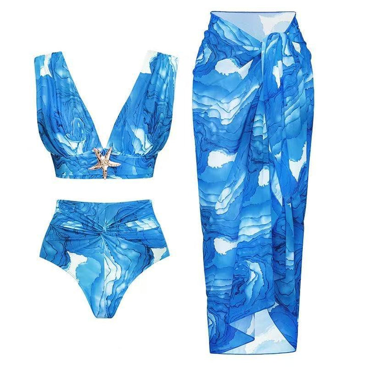 Women's bikini set with elegant wrap skirt and sophisticated bustier Mune Fashion