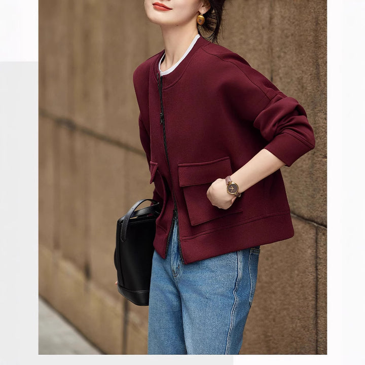 Ladies Fashionable Oversized Sweat Jacket Mune Fashion