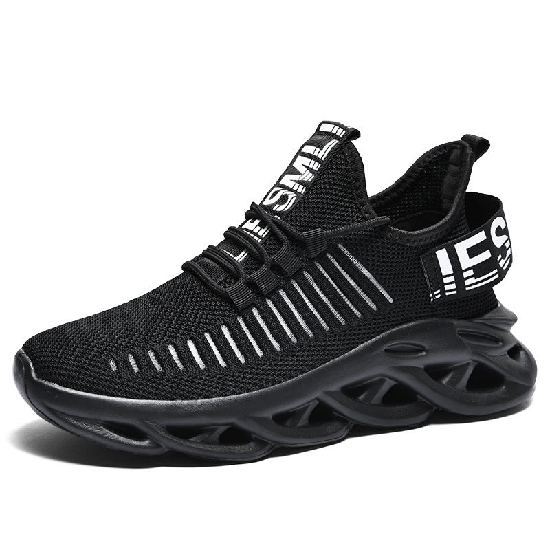 Unisex nan breathable ultra-light knit sneakers with cushioning hollow sole Mune Fashion