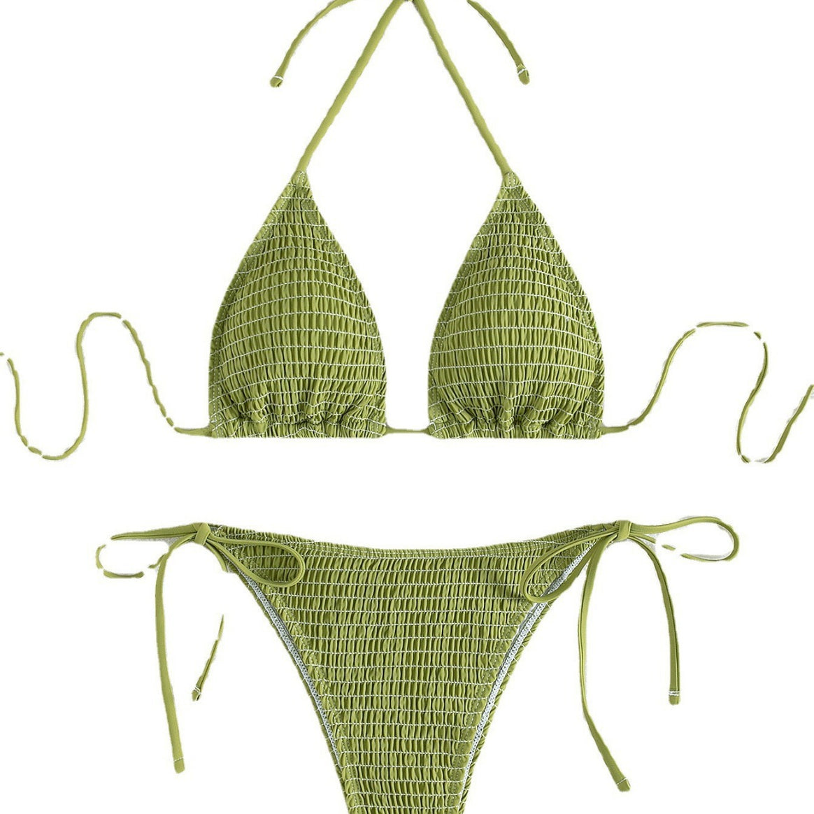 Women Triangle Bikini Set with sophisticated texture design Mune Fashion