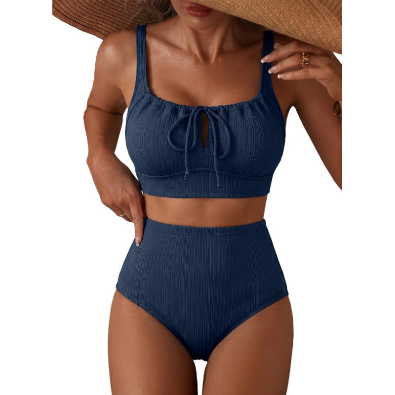Women High-Cut Bikini with Gathered Top Mune Fashion