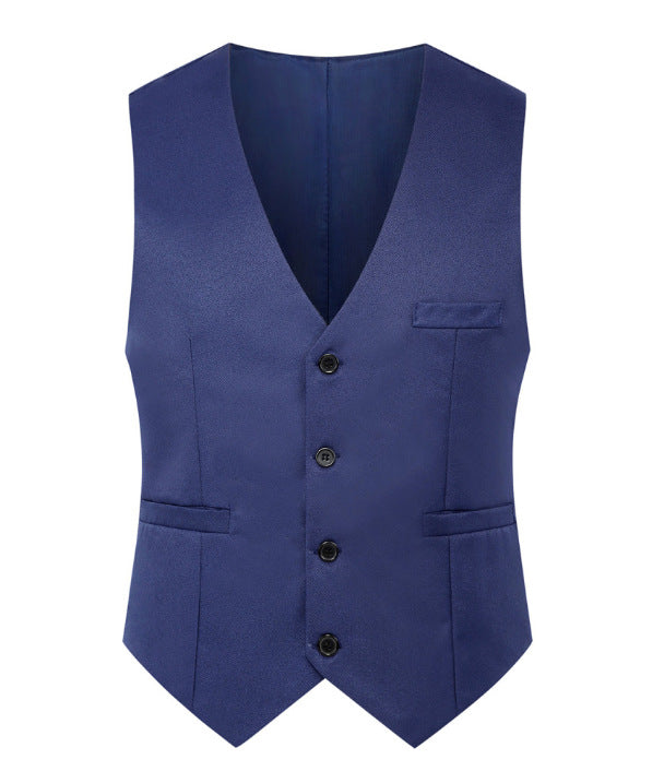 Men's Elegant Business Vest with V-Neck and Tailored Silhouette Mune Fashion