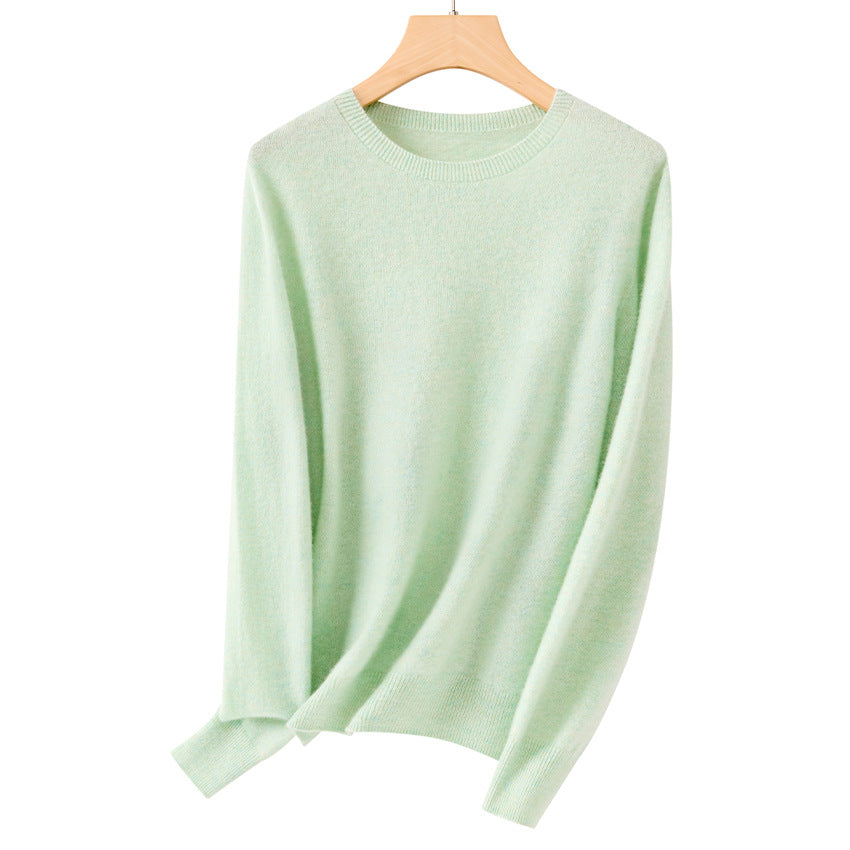 Women Fine Round Neck Fine Knit Sweater with Light Oversize Fit Mune Fashion