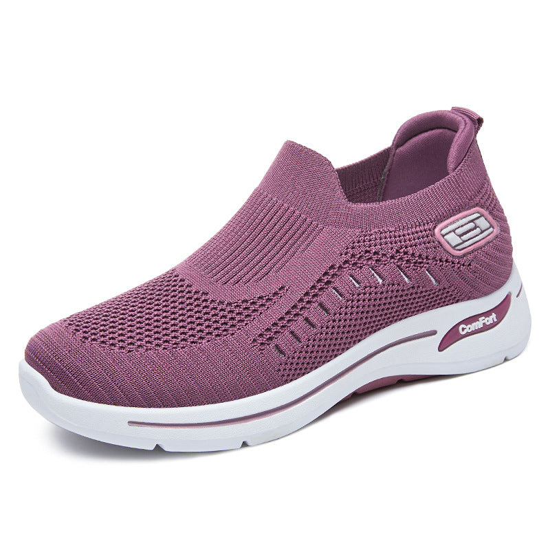 Ladies' ultralight knitted slip-on walking sneakers with seamless sock upper and cushioning EVA comfort midsole Mune Fashion