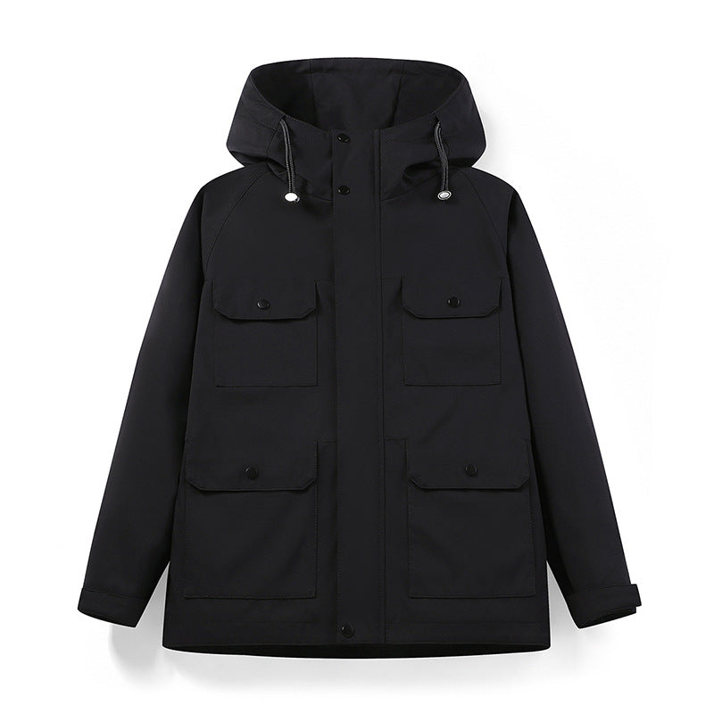 Men's water-repellent field jacket with hood and multifunctional pockets Mune Fashion