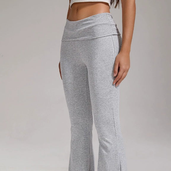 Women's high-waisted stretch flare yoga pants with shaping waistband Mune Fashion
