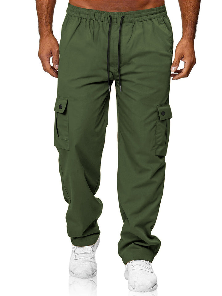 Men's Relaxed-Fit Cargo Jogger with elastic waistband, drawstring, and flap pockets Mune Fashion