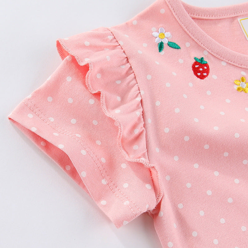 Girls tulle dress with cute bunny and flower embroideries Mune Fashion