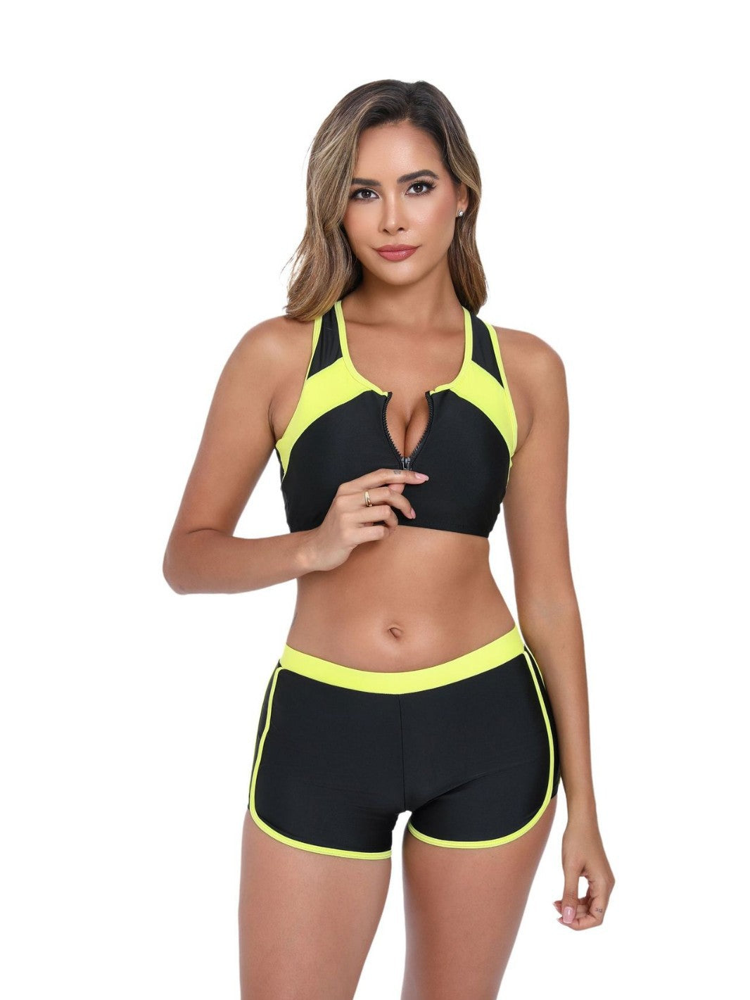 Damen Sportliches Bikini-Set mit funktionalem Reißverschluss Echo Archiv