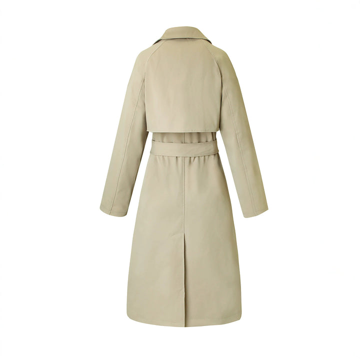 Ladies Elegant Trench Coat with Waist Belt Mune Fashion