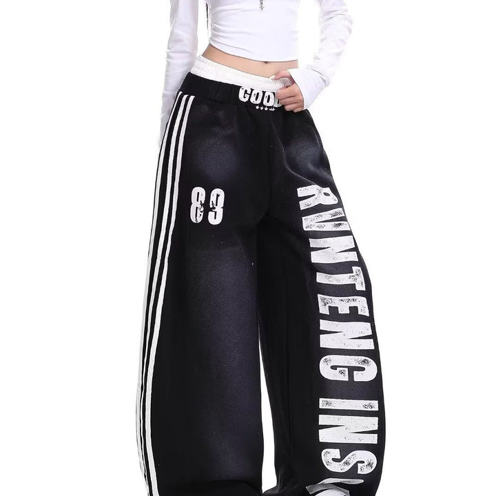 Women Wide Baggy Jogging Pants Mune Fashion