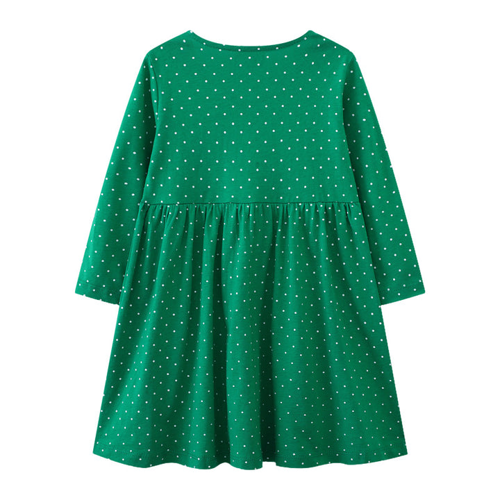 Girls cotton dress with colorful floral embroidery Mune Fashion