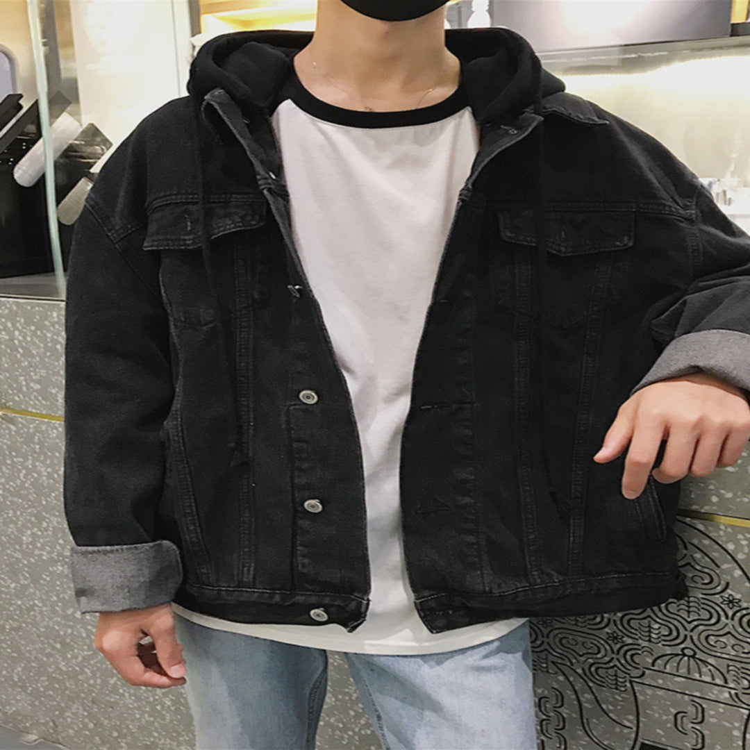 Men's Casual Denim Jacket with Fleece Lining Mune Fashion 1788342597